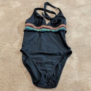a.n.a Black Swimwear with Vibrant Trim